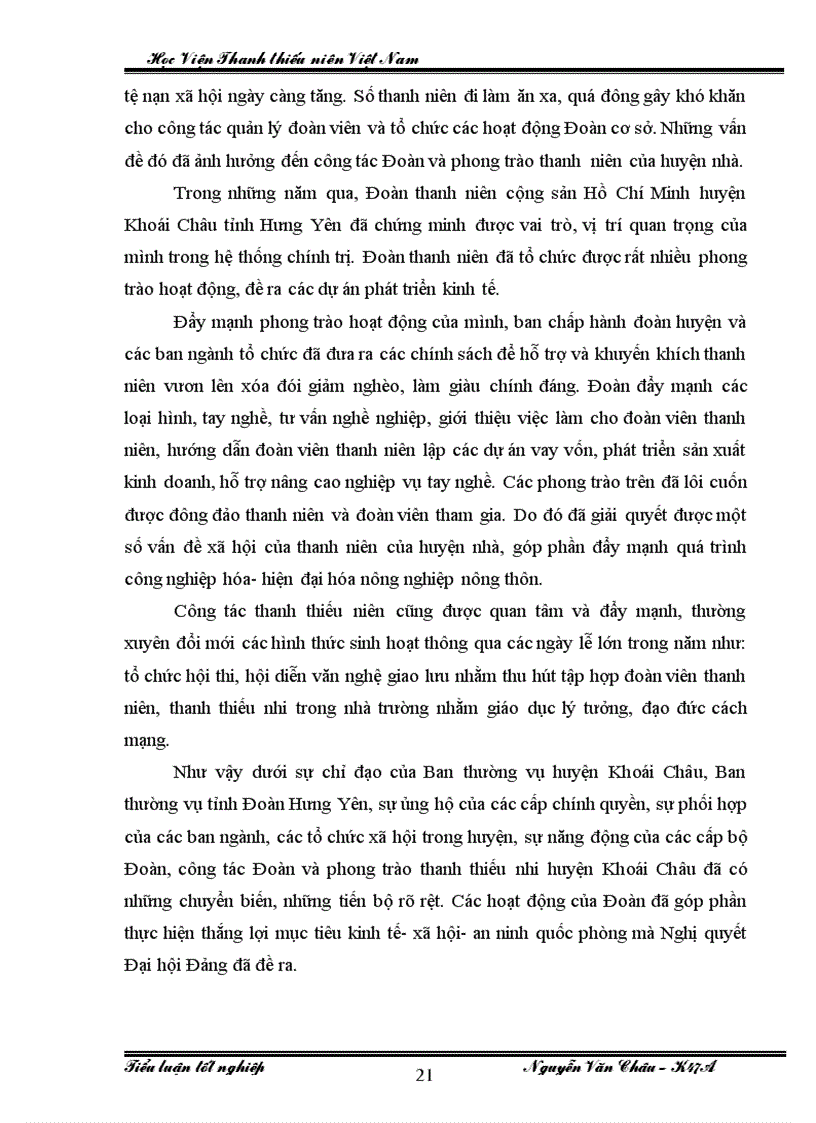 image for page Đoàn thanh niên cộng sản Hồ Chí Minh huyện Khoái Châu với công tác tham gia xây dựng Đảng