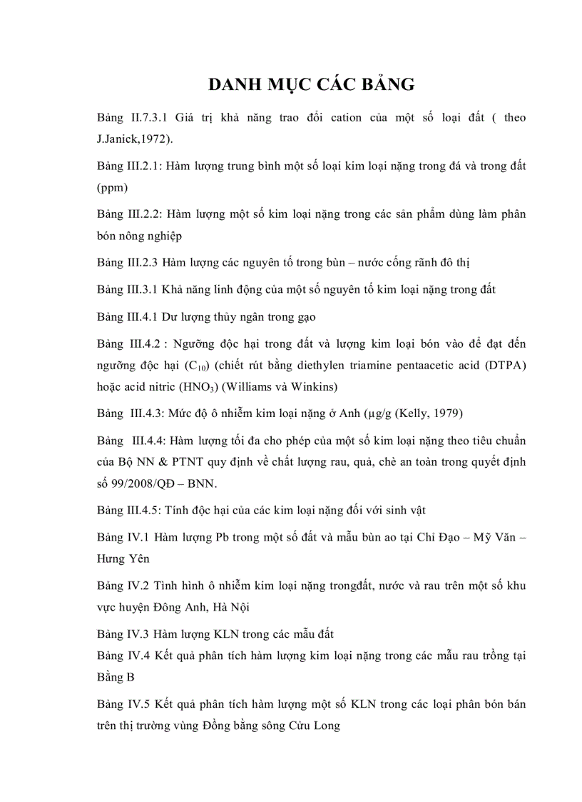 image for page Vấn đề ô nhiễm kim loại nặng trong đất và cây trồng tại một số khu vực ở Việt Nam và ảnh hưởng của nó đến môi trường