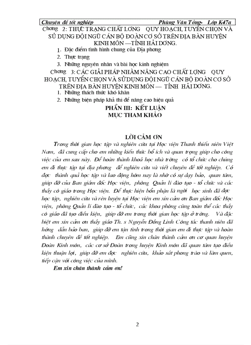 image for page Nâng cao chất lượng quy hoạch tuyển chọn và sử dụng đội ngũ cán bộ Đoàn cơ sở trên địa bàn huyện Kinh Môn tỉnh Hải Dương