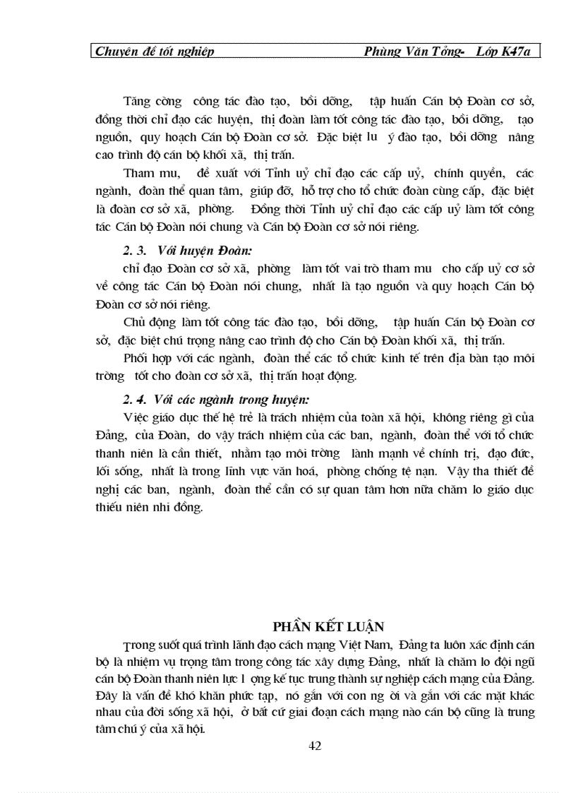 image for page Nâng cao chất lượng quy hoạch tuyển chọn và sử dụng đội ngũ cán bộ Đoàn cơ sở trên địa bàn huyện Kinh Môn tỉnh Hải Dương