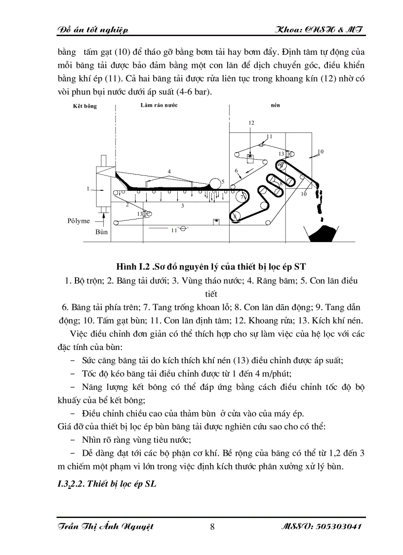 image for page Tính toán thiết kế thiết bị lọc ép bùn băng tải công suất 200kg h