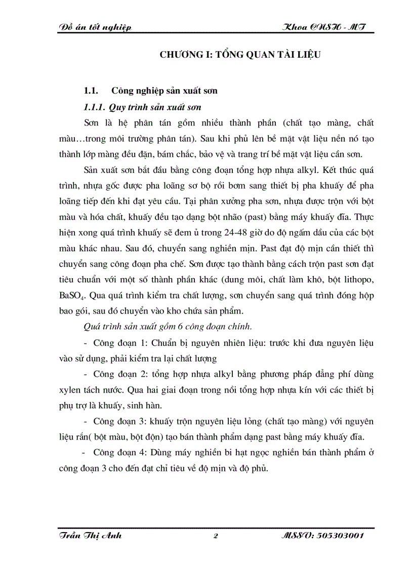 image for page Nghiên cứu xử lí toluen etyl axetat butyl axetat xylen trong nước thải sơn bằng than hoạt tính kết hợp với siêu âm