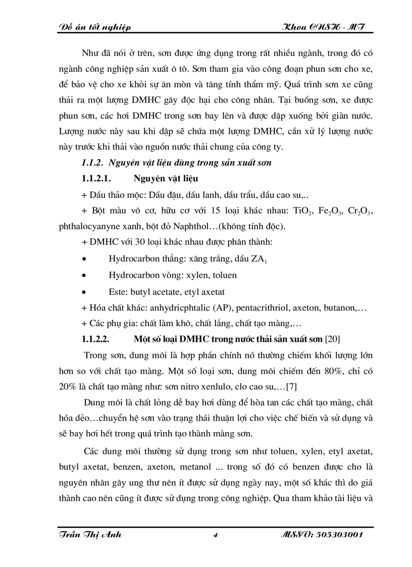 image for page Nghiên cứu xử lí toluen etyl axetat butyl axetat xylen trong nước thải sơn bằng than hoạt tính kết hợp với siêu âm
