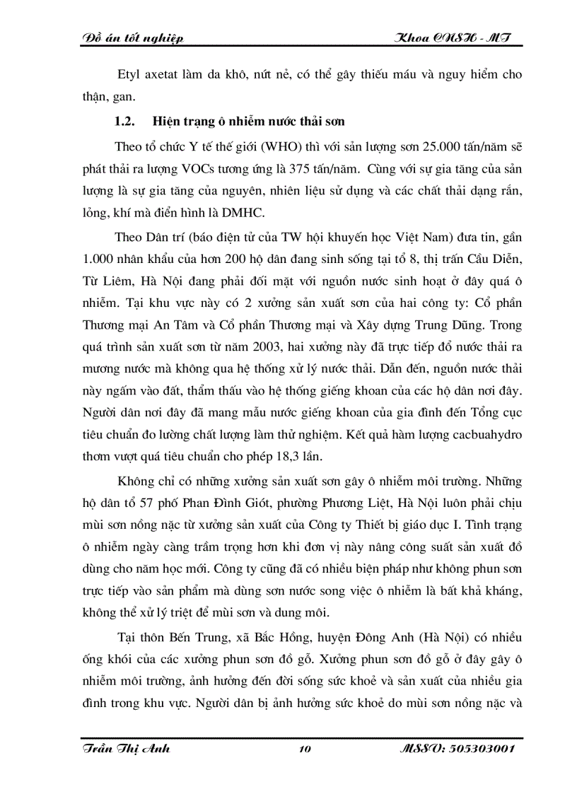 image for page Nghiên cứu xử lí toluen etyl axetat butyl axetat xylen trong nước thải sơn bằng than hoạt tính kết hợp với siêu âm