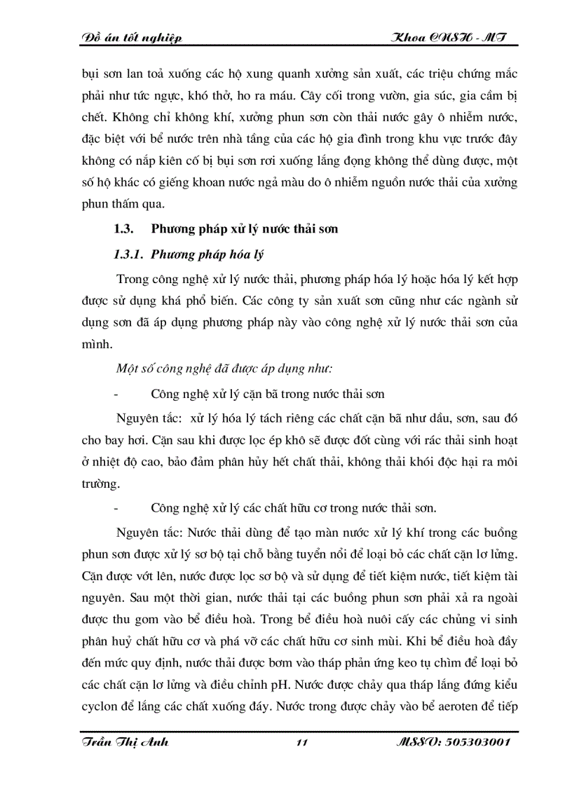 image for page Nghiên cứu xử lí toluen etyl axetat butyl axetat xylen trong nước thải sơn bằng than hoạt tính kết hợp với siêu âm