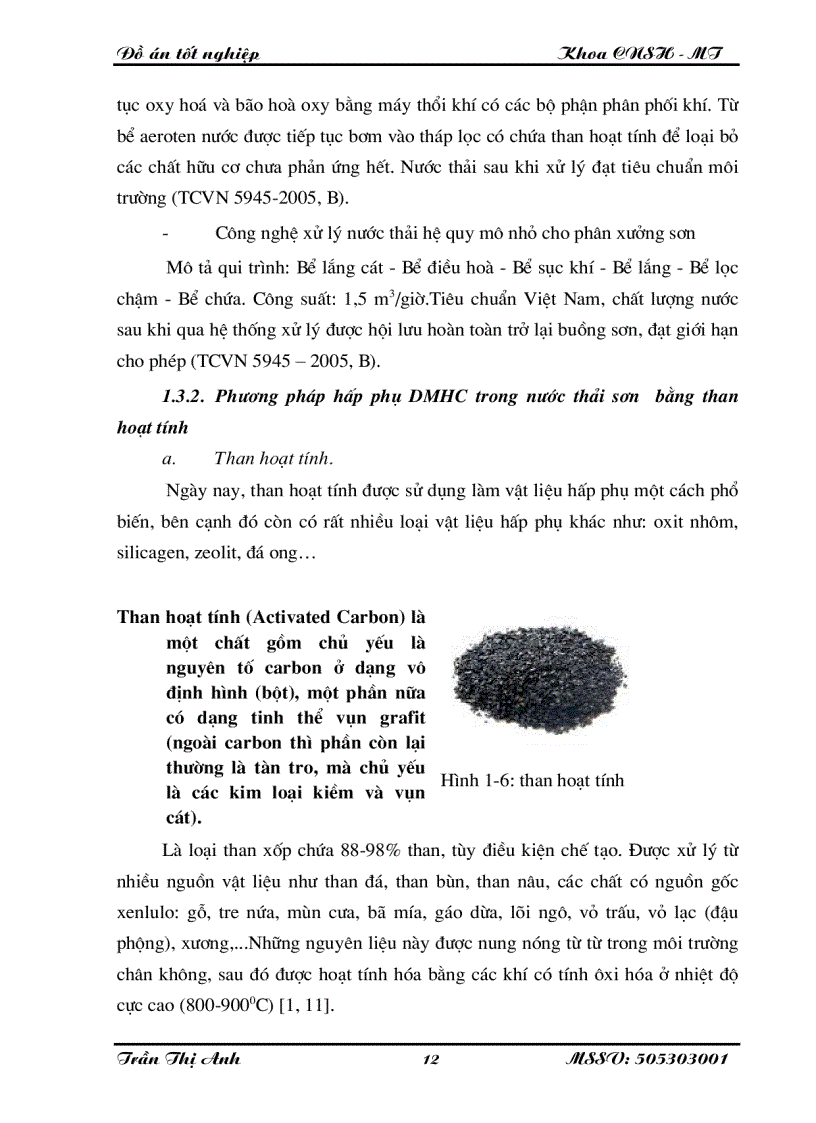 image for page Nghiên cứu xử lí toluen etyl axetat butyl axetat xylen trong nước thải sơn bằng than hoạt tính kết hợp với siêu âm