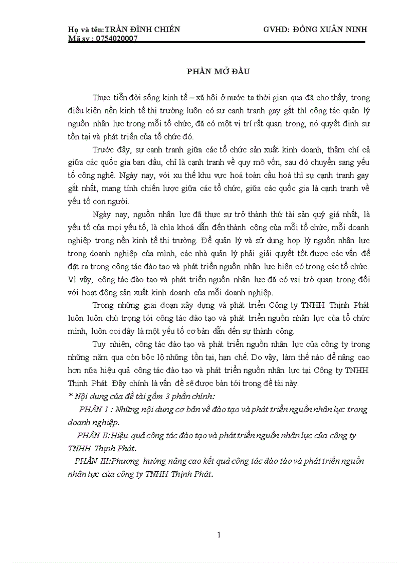 image for page Nâng cao hơn nữa hiệu quả công tác đào tạo và phát triển nguồn nhân lực tại Công ty TNHH Thịnh Phát