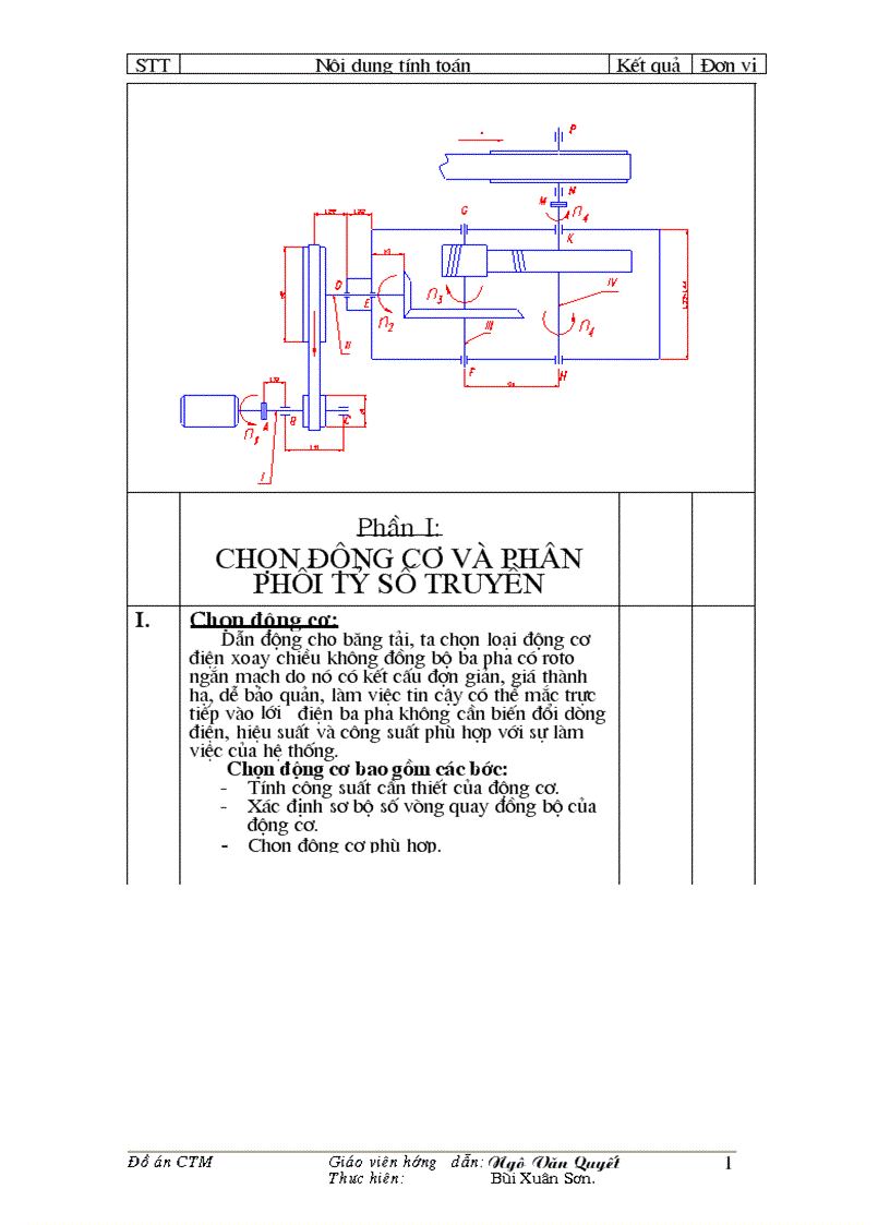image for page ĐỒ ÁN MÔN HỌC CHI TIẾT MÁY TM CAD bảng tính bằng EXsel