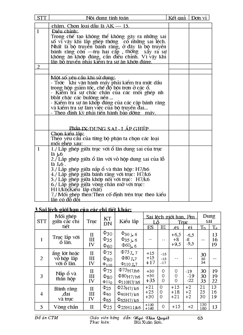 image for page ĐỒ ÁN MÔN HỌC CHI TIẾT MÁY TM CAD bảng tính bằng EXsel
