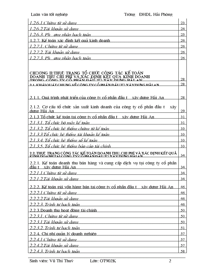 image for page Hoàn thiện tổ chức công tác kế toán doanh thu chi phí và xác định kết quả kinh doanh tại công ty cổ phần đầu tư xây dựng Hải An