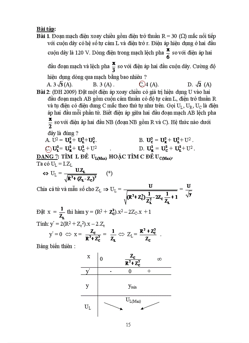 image for page Phương pháp giải một số dạng bài tập cơ bản và nâng cao điện xoay chiều