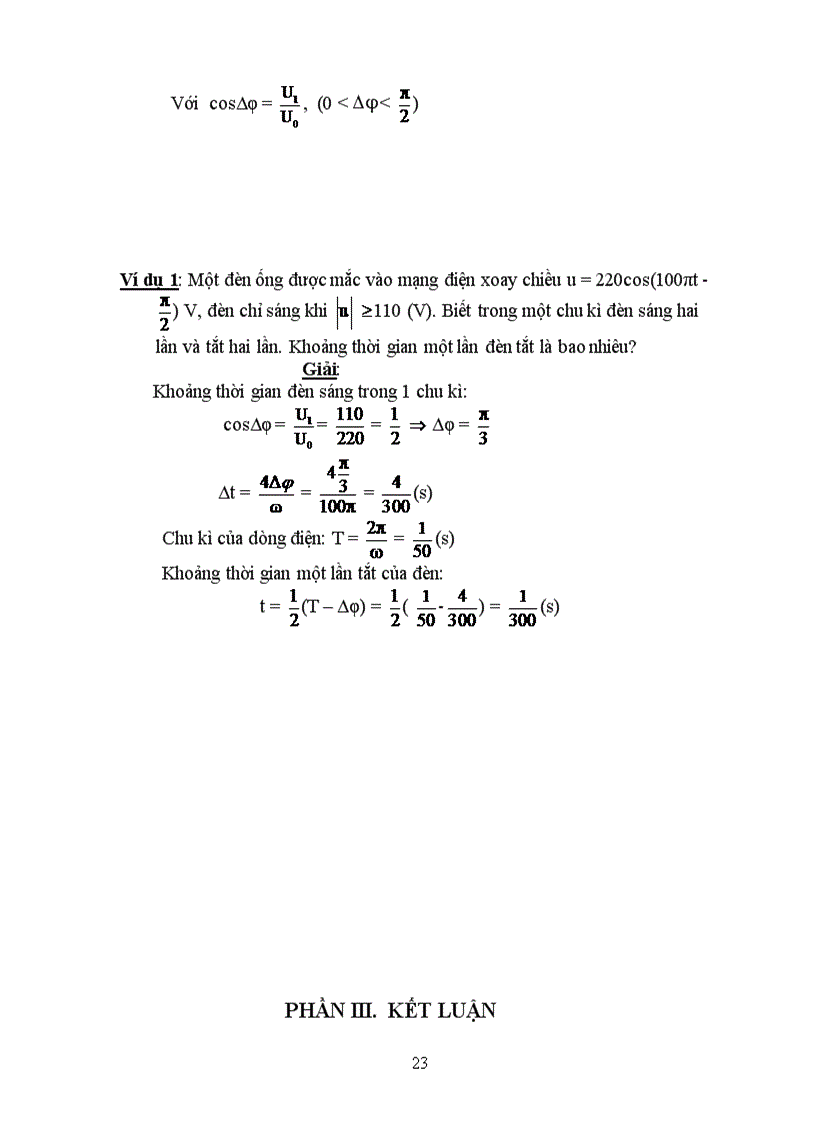 image for page Phương pháp giải một số dạng bài tập cơ bản và nâng cao điện xoay chiều