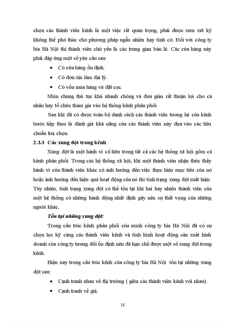 image for page Hoàn thiện kênh phân phối của công ty bia Hà Nội tại thị trường Hà Nội