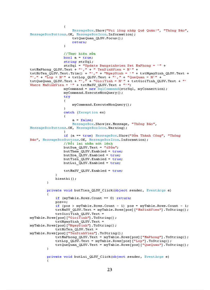 image for page Lập trình windows Quản lý ký túc xá sinh viên Trường Đại học Tài Nguyên và Môi Trường