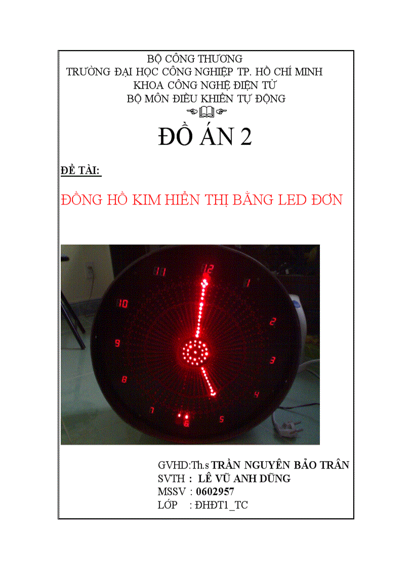 image for page Thiết kế và hoàn chỉnh một đồng hồ kim hiển thị bằng led đơn