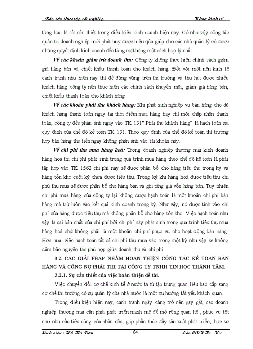 image for page Hoàn thiện công tác kế toán nghiệp vụ bán hàng và công nợ phải thu trong doanh nghiệp Thực tế tại Công ty TNHH Tin học Thành Tâm