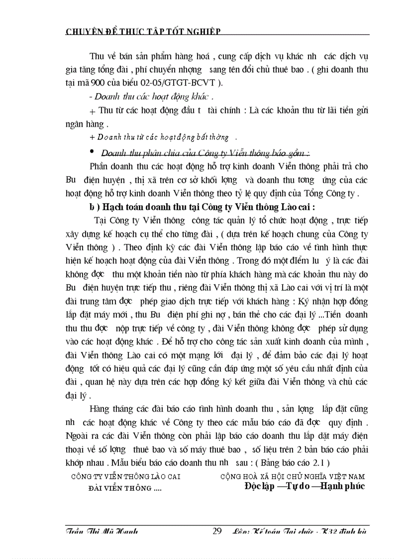 image for page Giải pháp nâng cao chất lượng công tác hạch toán kế toán doanh thu và chi phí tại công ty viễn thông Bưu Điện tỉnh Lào Cai