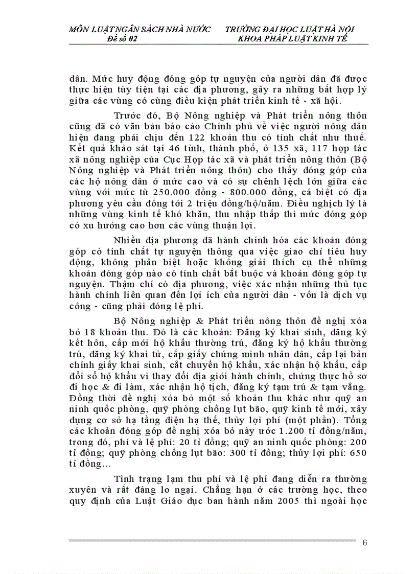 image for page Bình luận các quy định về thu ngân sách từ phí lệ phí và bước đầu đưa ra các giải pháp hoàn thiện