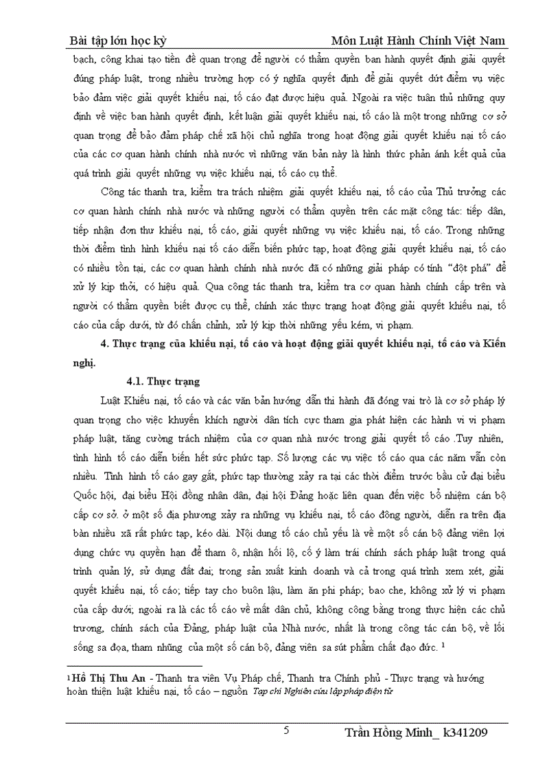 image for page Vai trò của khiếu nại tố cáo và giải quyết khiếu nại tố cáo đối với việc đảm bảo pháp chế trong quản lý hành chính nhà nước của Việt Nam