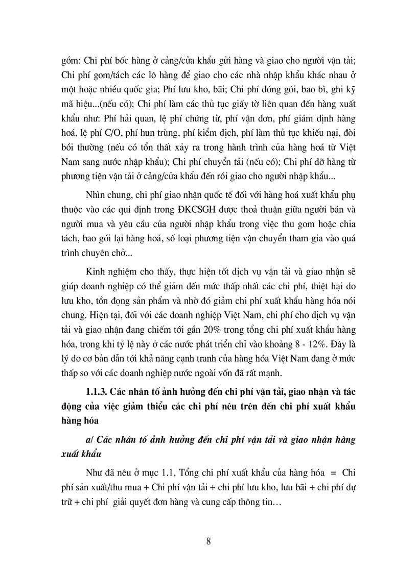 image for page Giải pháp nhằm giảm thiểu chi phí vận tải và giao nhận đối với một số mặt hàng xuất khẩu chủ lực của Việt Nam hiện nay