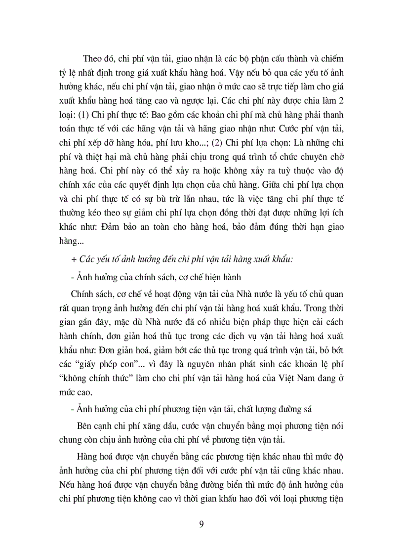 image for page Giải pháp nhằm giảm thiểu chi phí vận tải và giao nhận đối với một số mặt hàng xuất khẩu chủ lực của Việt Nam hiện nay