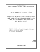 Một số giải pháp nhằm đẩy mạnh hoạt động xuất khẩu thủy sản của Việt Nam qua phân tích dự báo xu hướng biến động của thị trường Hoa Kỳ