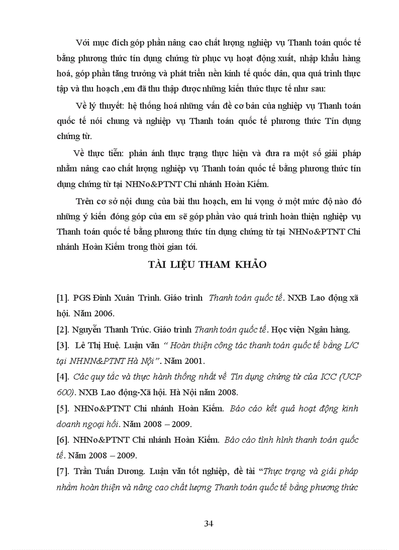 image for page Nâng cao chất lượng hoạt động thanh toán quốc tế theo phương thức tín dụng chứng từ tại Ngân hàng nông nghiệp và phát triển nông thôn chi nhánh Hoàn Kiếm