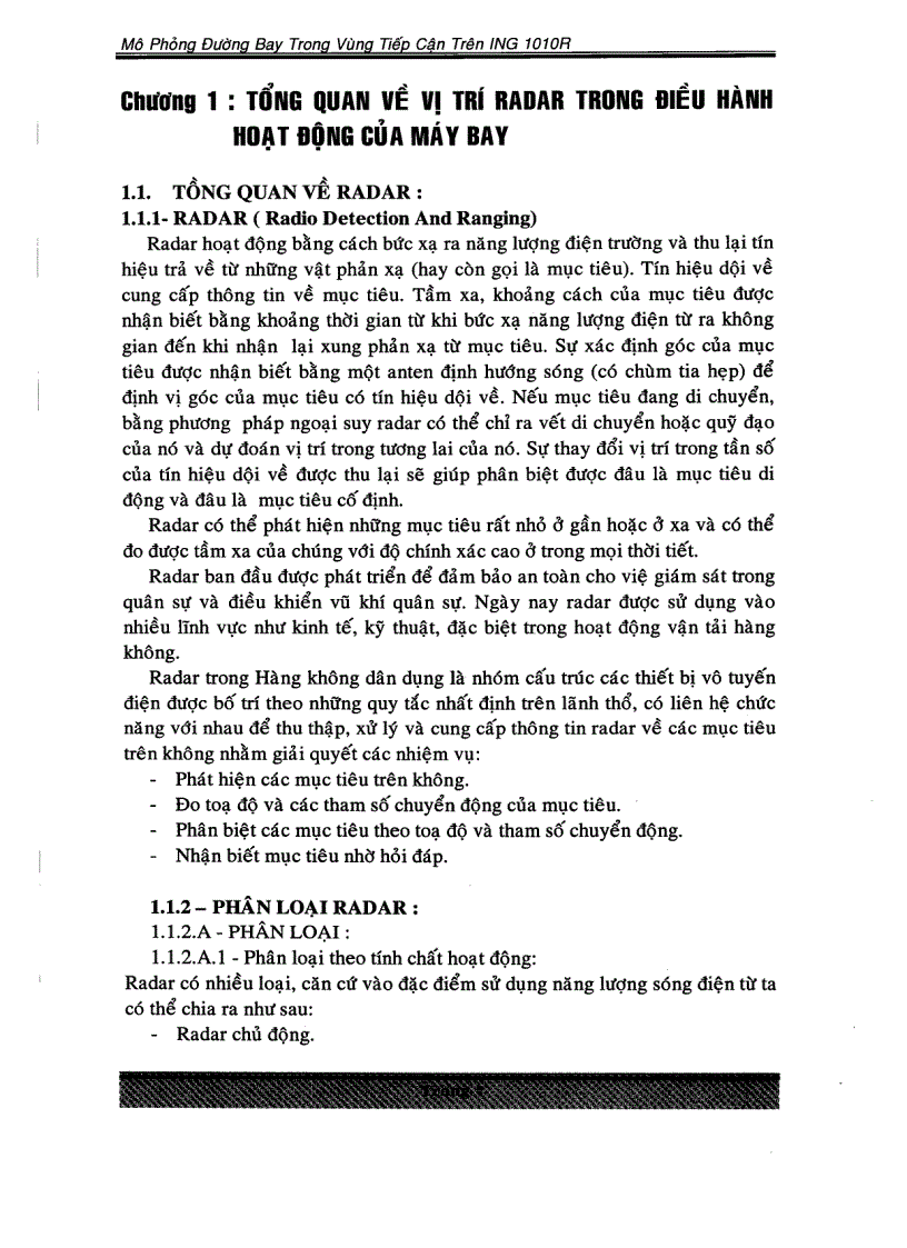 image for page Mô phỏng đường bay trong vùng tiếp cận trên ING 1010R