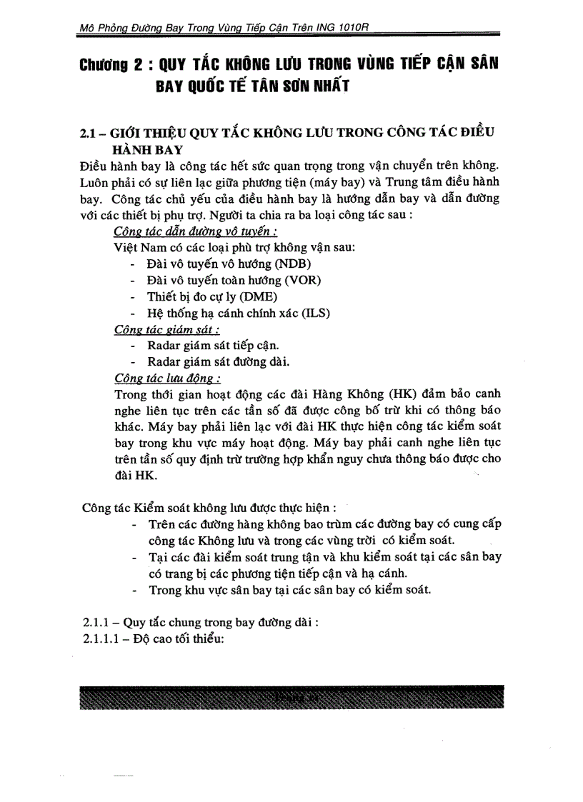 image for page Mô phỏng đường bay trong vùng tiếp cận trên ING 1010R