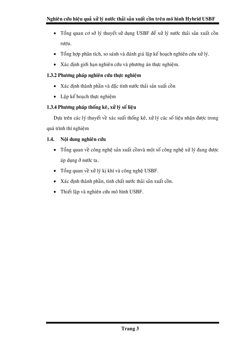 image for page Nghiên cứu hiệu quả xử lý nước thải sản xuất cồn trên mô hình Hybrid USBF