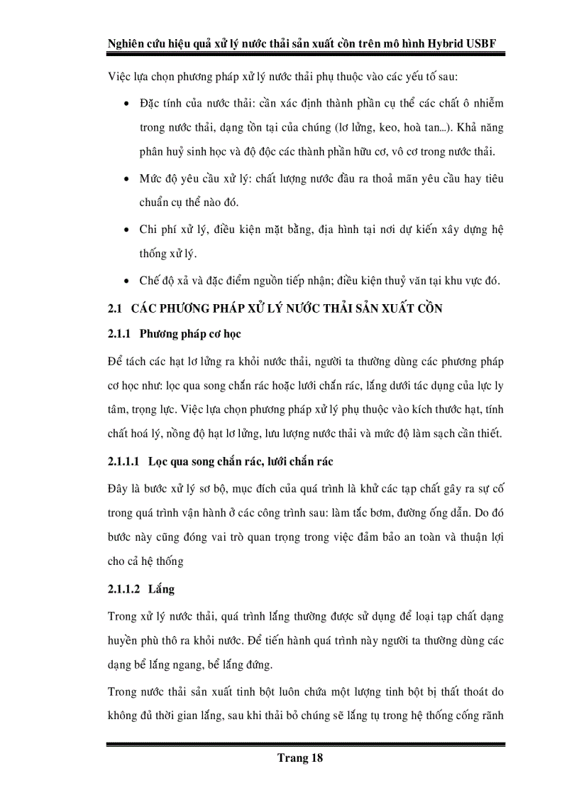 image for page Nghiên cứu hiệu quả xử lý nước thải sản xuất cồn trên mô hình Hybrid USBF