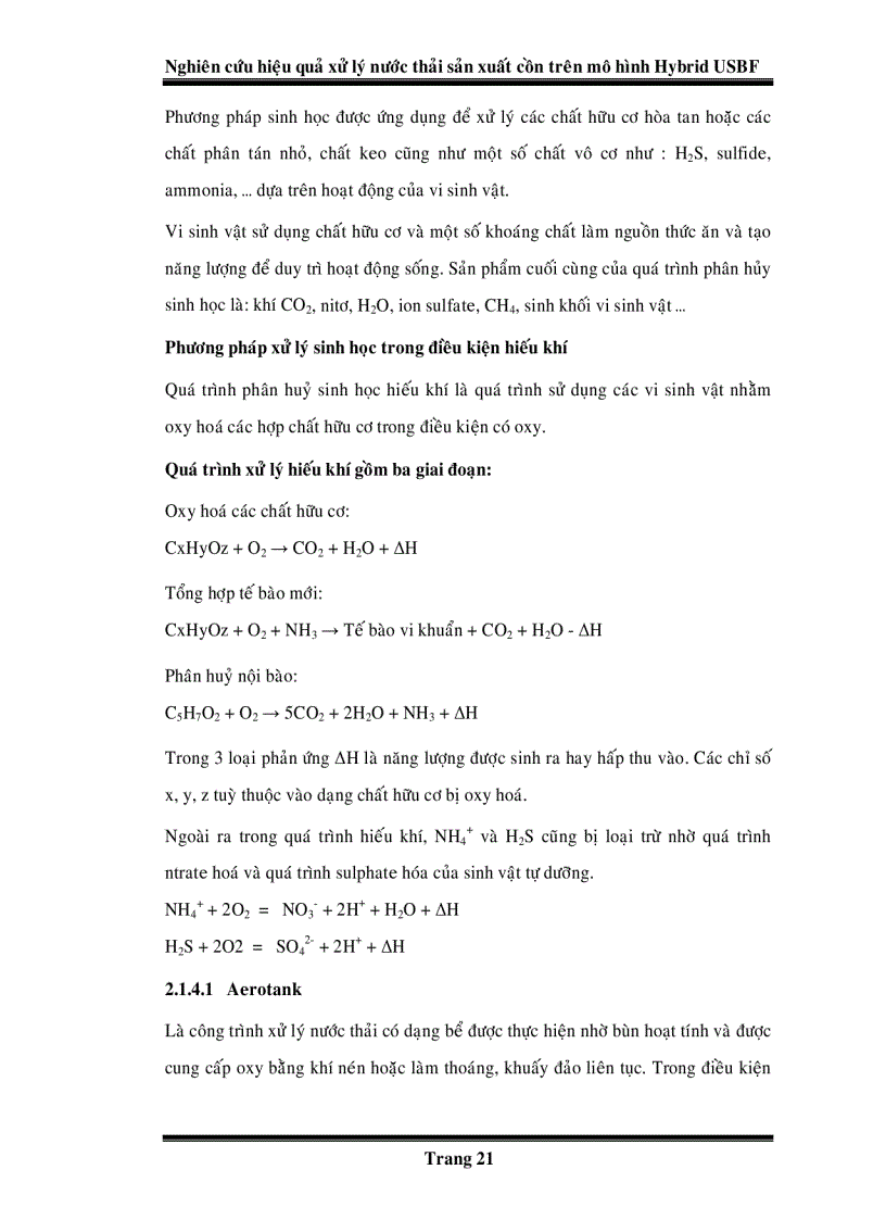 image for page Nghiên cứu hiệu quả xử lý nước thải sản xuất cồn trên mô hình Hybrid USBF