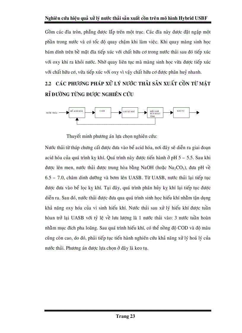 image for page Nghiên cứu hiệu quả xử lý nước thải sản xuất cồn trên mô hình Hybrid USBF