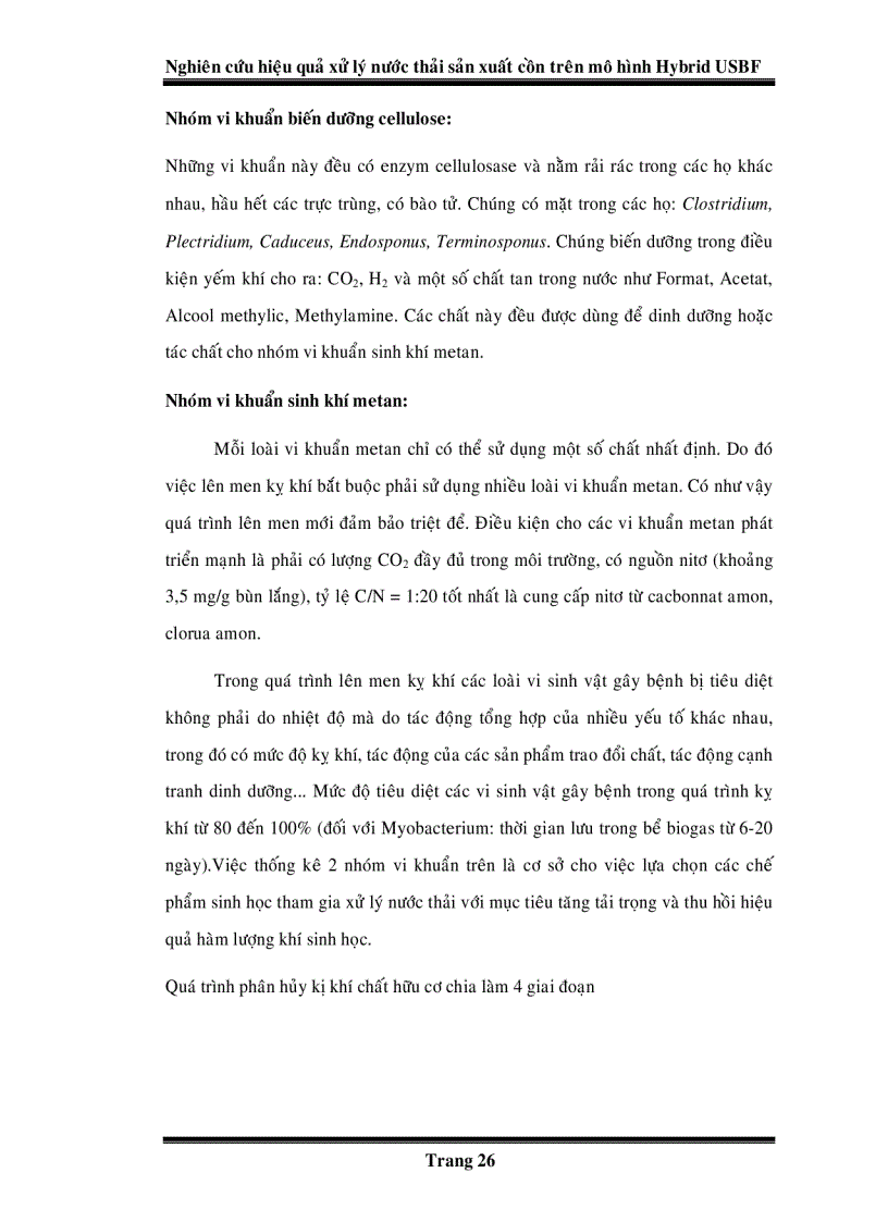 image for page Nghiên cứu hiệu quả xử lý nước thải sản xuất cồn trên mô hình Hybrid USBF