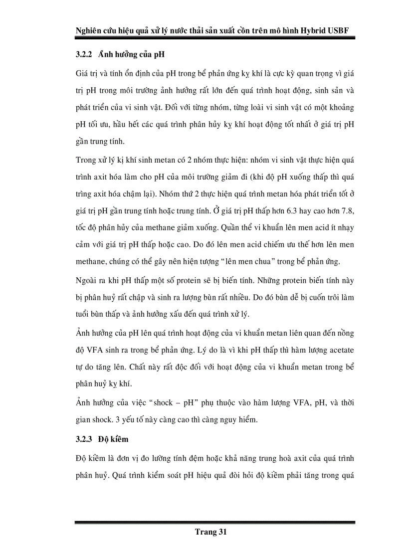 image for page Nghiên cứu hiệu quả xử lý nước thải sản xuất cồn trên mô hình Hybrid USBF