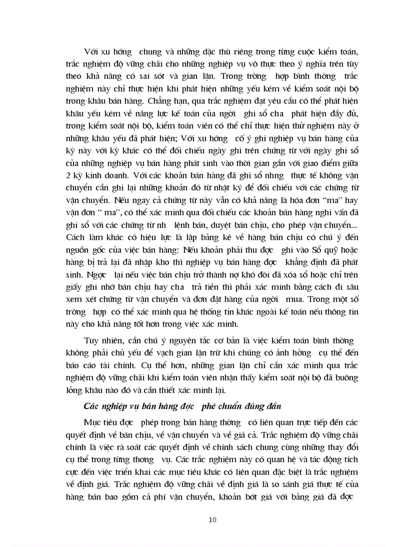image for page Kiểm toán chu trình bán hàng và thu tiền trong quy trình kiểm toán Báo cáo tài chính do Công ty Kiểm toán và dịch vụ Tin học thực hiện