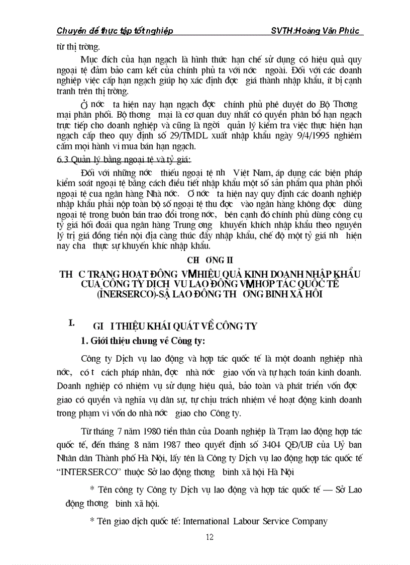 image for page Một số giải pháp nhằm nâng cao hiệu quả hoạt động kinh doanh nhập khẩu hàng hoá tại Công ty Dịch vụ lao động và hợp tác quốc tế INTERSERCO Sở Lao động thương binh xã hội