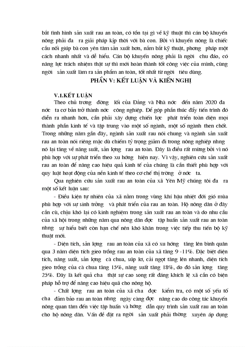 image for page Đánh giá hiệu quả kinh tế sản xuất rau an toàn tại xã Yên Mỹ Thanh Trì Hà Nội