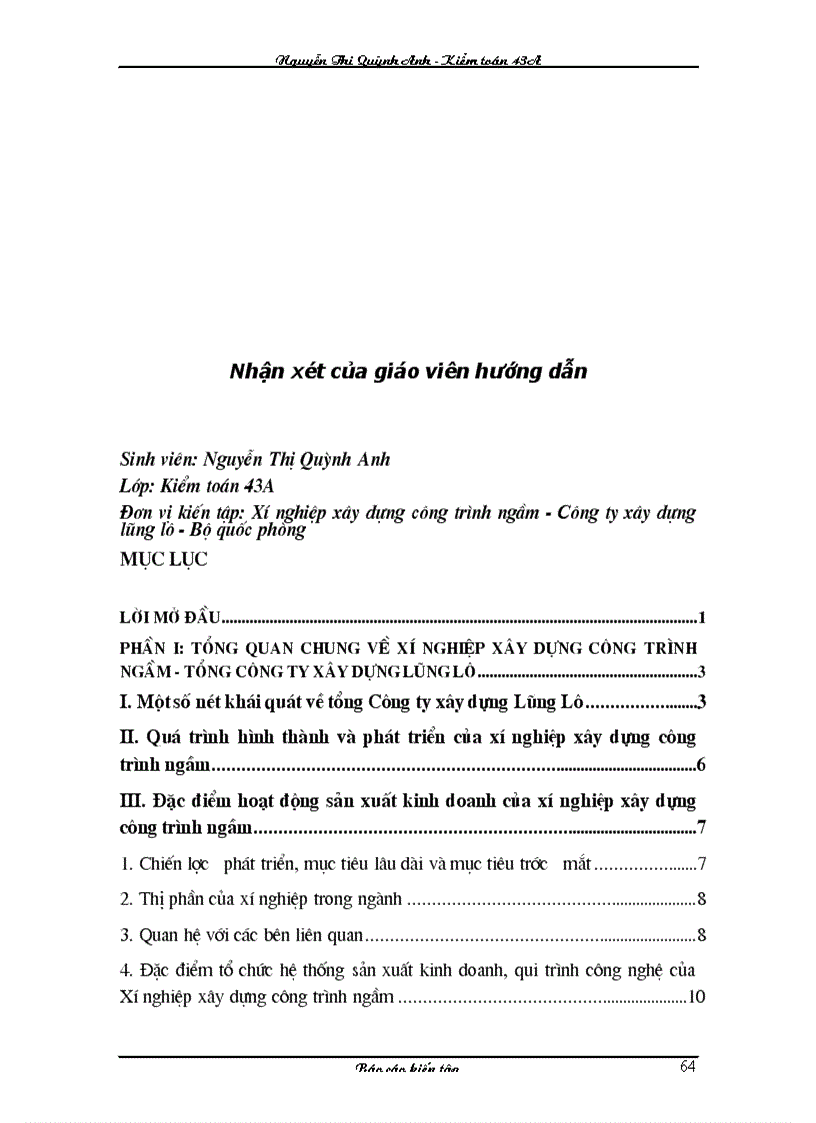 image for page Tổ chức kế toán ở xí nghiệp xây dựng công trình ngầm