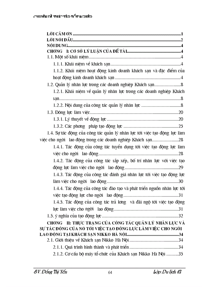 image for page Thực trạng và một số kiến nghị nhằm hoàn thiện công tác quản lý nhân lực với mục tiêu tạo động lực làm việc cho ngưòi lao động tại Khách sạn NIKKO Hà Nội