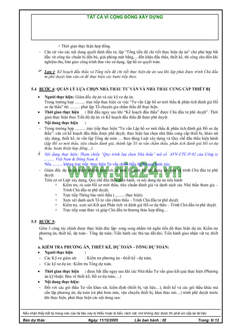 image for page Quy trình quản lý dự án đầu tư xây dựng công trình