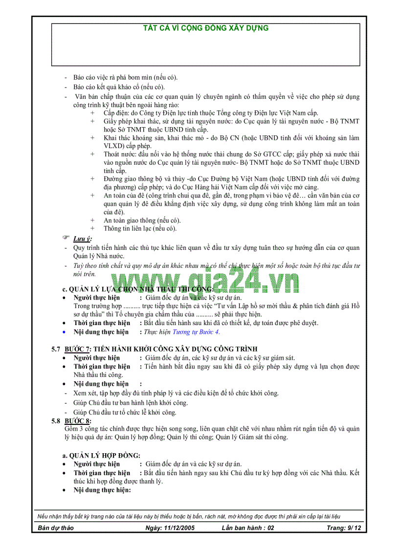 image for page Quy trình quản lý dự án đầu tư xây dựng công trình