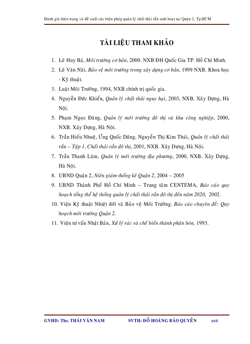 image for page Đánh giá hiện trạng và đề xuất các biện pháp quản lý chất thải rắn sinh hoạt tại Quận 2 Tp HCM