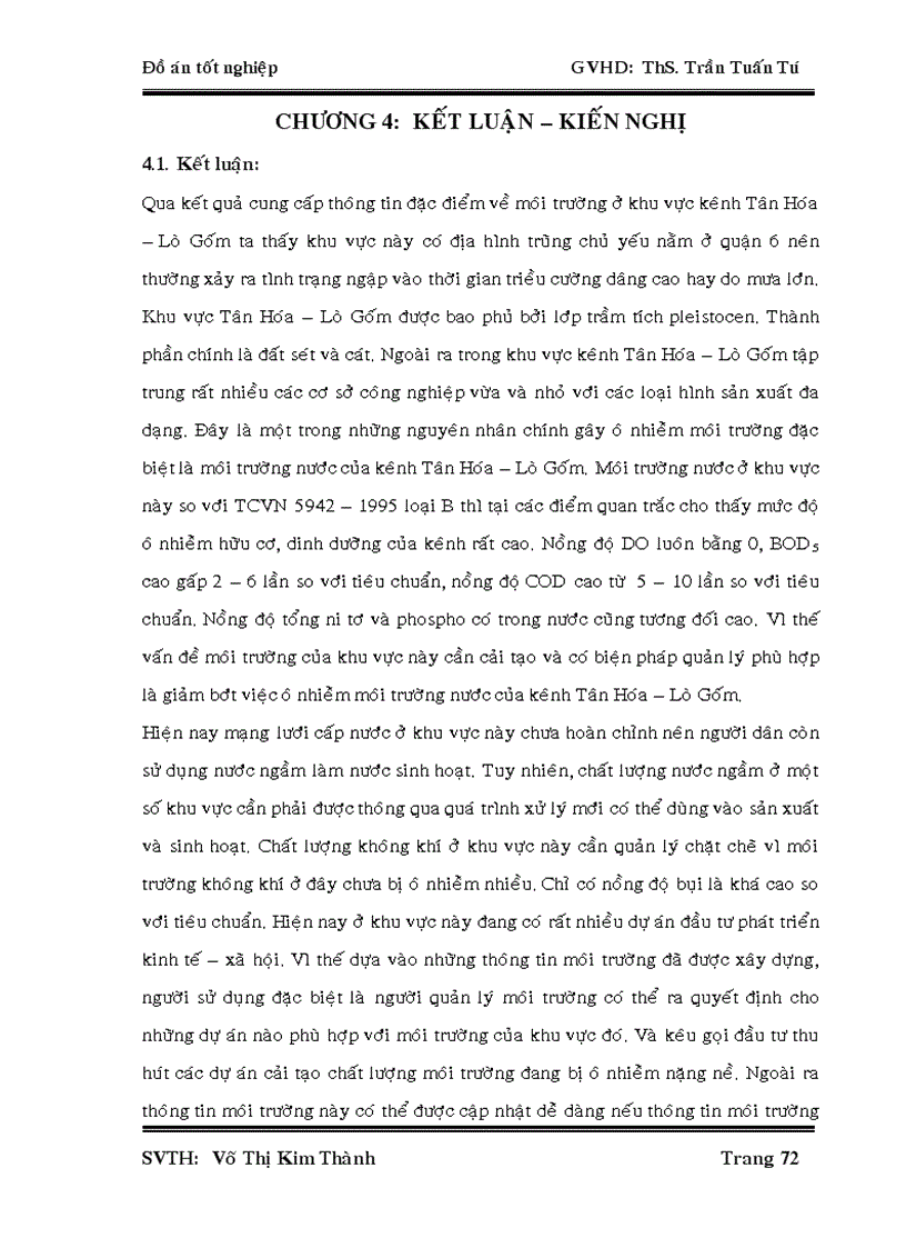 image for page Xây dựng cơ sở dữ liệu GIS cho khu vực kênh Tân Hóa Lò Gốm để phục vụ công tác quản lý môi trường