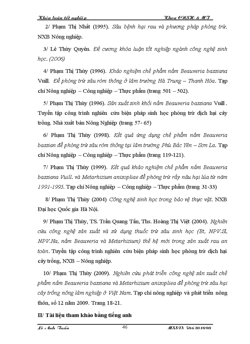 image for page Nghiên cứu công nghệ sản xuất chế phẩm nấm bạch cương Beauveria bassiana để ứng dụng phòng trừ sâu hại cây trồng
