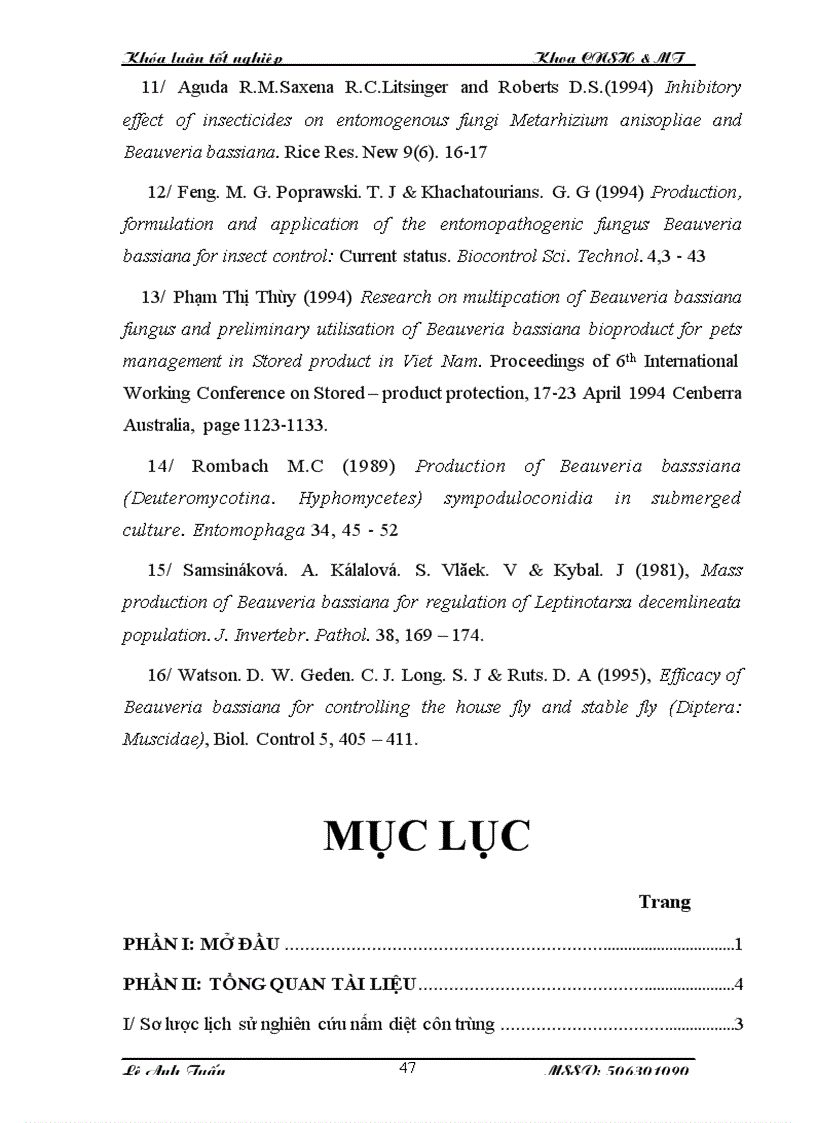 image for page Nghiên cứu công nghệ sản xuất chế phẩm nấm bạch cương Beauveria bassiana để ứng dụng phòng trừ sâu hại cây trồng