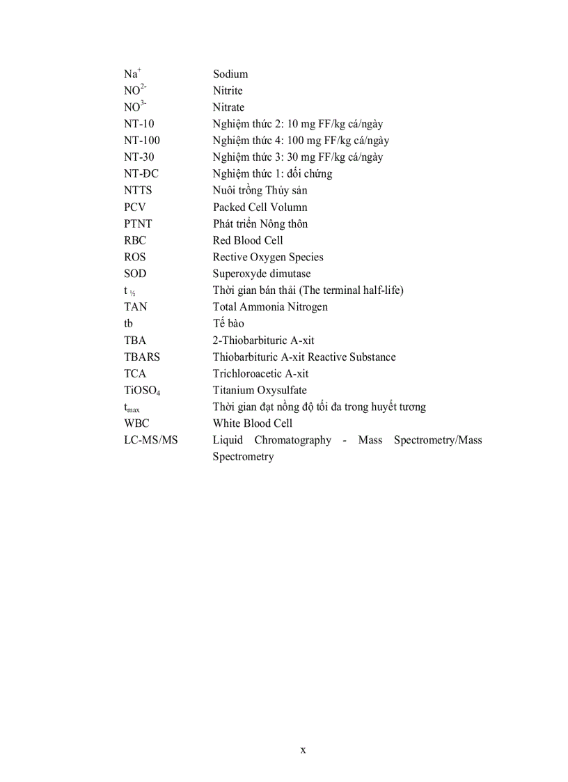 image for page Ảnh hưởng của florfenicol lên sinh hóa huyết học và tồn lưu trên cá tra Pangasianodon hypophthalmus nuôi trong bể