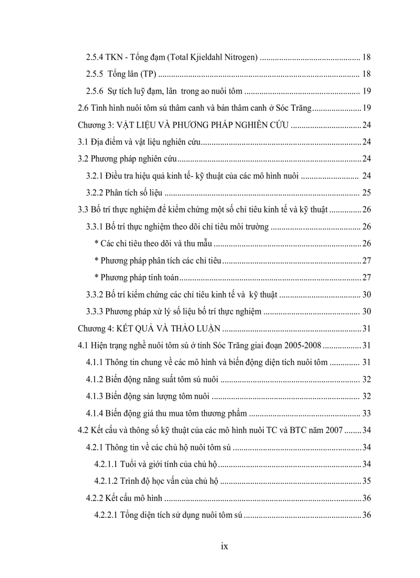 image for page Phân tích hiệu quả kinh tế và kỹ thuật của mô hình nuôi tôm sú Penaeus monodon thâm canh và bán thâm canh ven biển tỉnh sóc trăng