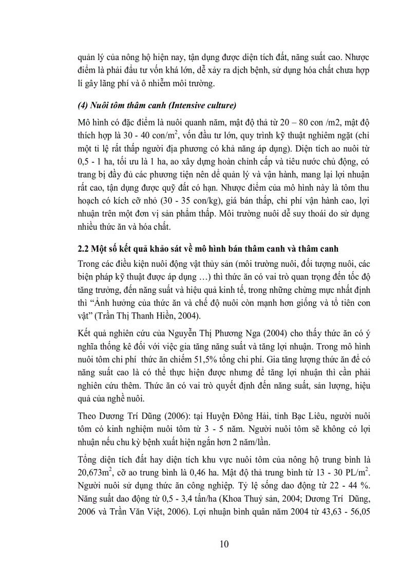 image for page Phân tích hiệu quả kinh tế và kỹ thuật của mô hình nuôi tôm sú Penaeus monodon thâm canh và bán thâm canh ven biển tỉnh sóc trăng