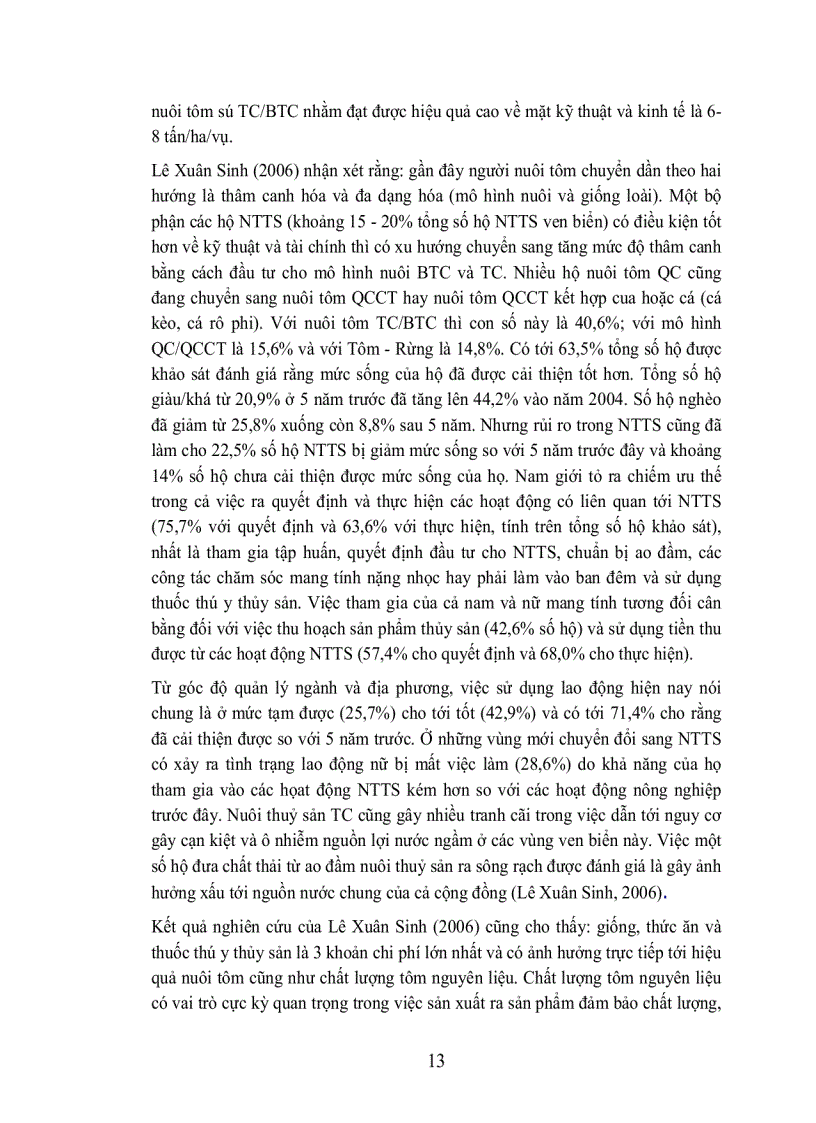 image for page Phân tích hiệu quả kinh tế và kỹ thuật của mô hình nuôi tôm sú Penaeus monodon thâm canh và bán thâm canh ven biển tỉnh sóc trăng